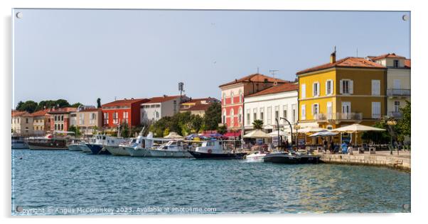 Porec seafront on Istrian Peninsula of Croatia Acrylic by Angus McComiskey