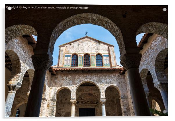 6th century Euphrasian Basilica in Porec, Croatia Acrylic by Angus McComiskey