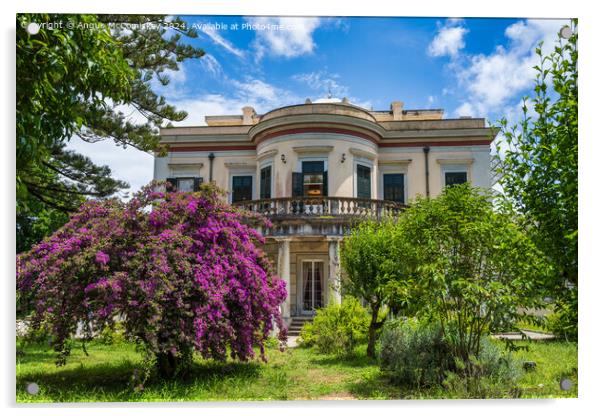 Villa Mon Repos, Island of Corfu, Greece Acrylic by Angus McComiskey