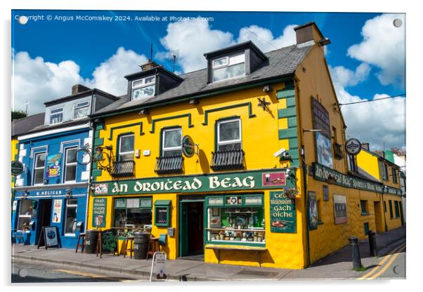 Traditional Irish Pub in Dingle Town, County Kerry Acrylic by Angus McComiskey