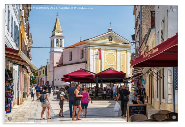 Old town of Porec on Istrian Peninsula of Croatia Acrylic by Angus McComiskey