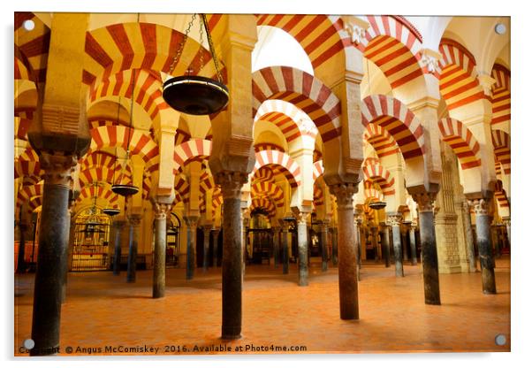 Interior of Cordoba Cathedral Acrylic by Angus McComiskey