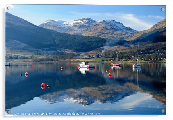 Loch Goil reflections Acrylic by Angus McComiskey