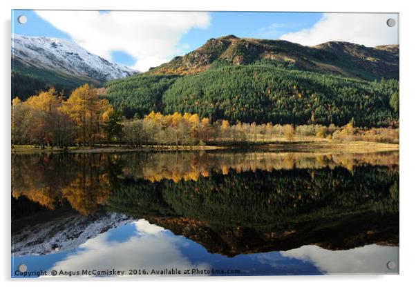 Loch Lubnaig and Ben Ledi Acrylic by Angus McComiskey