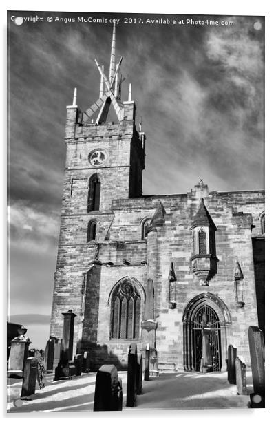 St Michael's Parish Church mono Acrylic by Angus McComiskey