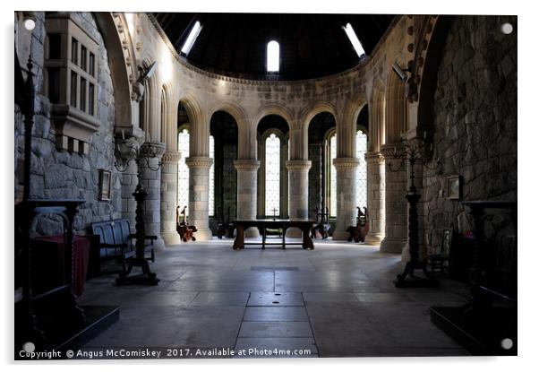 Interior of St Conan's Kirk Acrylic by Angus McComiskey