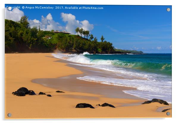 Secret Beach Hawaii Acrylic by Angus McComiskey