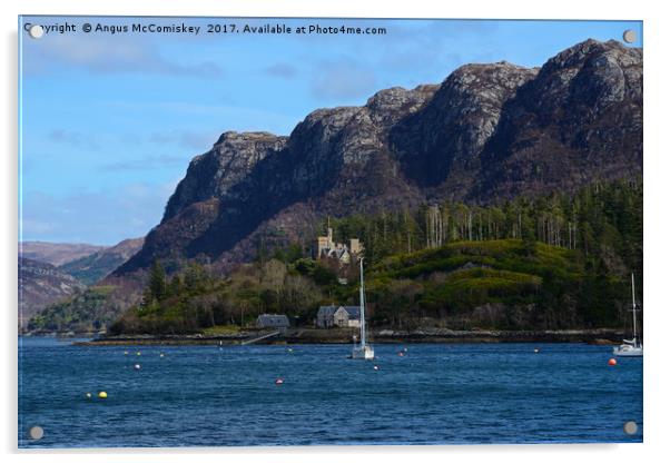 View across Loch Carron from Plockton village Acrylic by Angus McComiskey