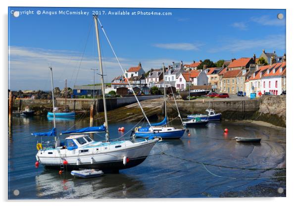 St Monans harbour Acrylic by Angus McComiskey