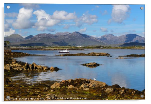 Twelve Bens Mountain Range, County Galway  Acrylic by Angus McComiskey