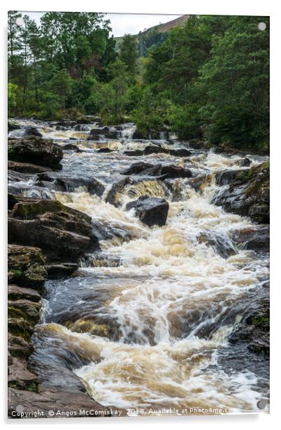 Falls of Dochart at Killin Acrylic by Angus McComiskey