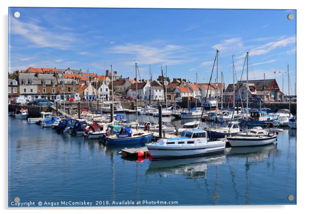 Anstruther marina Acrylic by Angus McComiskey