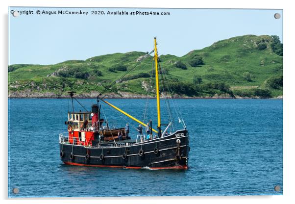 VIC32, one of the last seagoing Clyde puffers Acrylic by Angus McComiskey