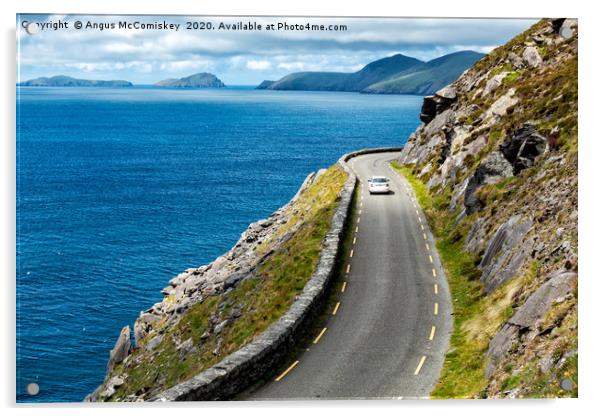 Slea Head Drive coastal road on Dingle Peninsula Acrylic by Angus McComiskey