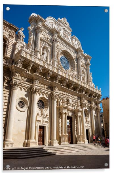 Basilica di Santa Croce in Lecce Acrylic by Angus McComiskey