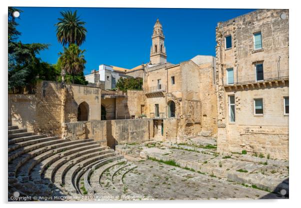 Lecce Roman Theatre (Teatro Romano) Acrylic by Angus McComiskey