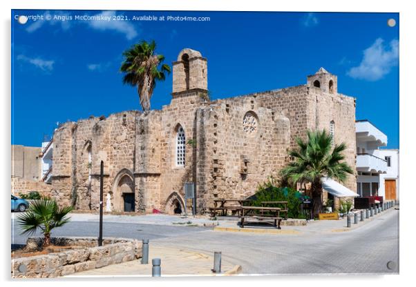 Knights Templar church Famagusta, Northern Cyprus Acrylic by Angus McComiskey
