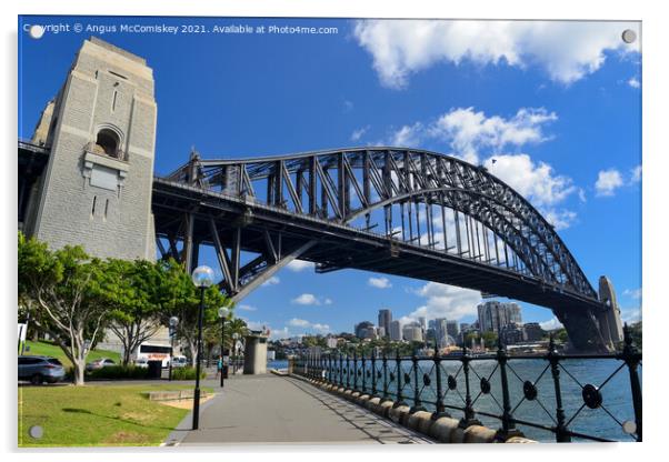 Sydney Harbour Bridge Acrylic by Angus McComiskey