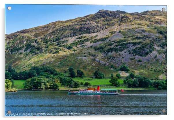 Lake steamer “Lady of the Lake” on Ullswater Acrylic by Angus McComiskey