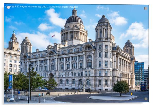 Port of Liverpool Building Acrylic by Angus McComiskey