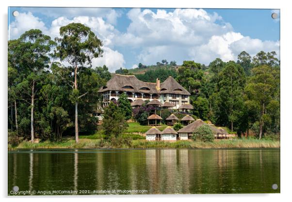 Birdnest Resort on Lake Bunyonyi, Uganda Acrylic by Angus McComiskey