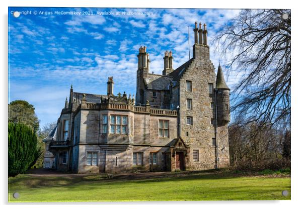 Lauriston Castle from the garden, Edinburgh Acrylic by Angus McComiskey