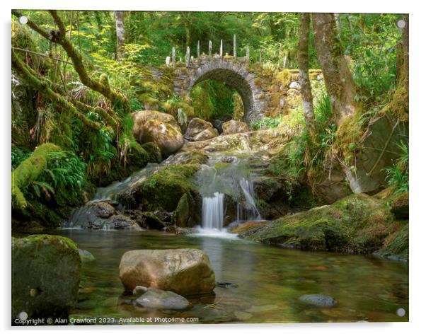 The Fairy Bridge in Glen Creran, Scotland Acrylic by Alan Crawford