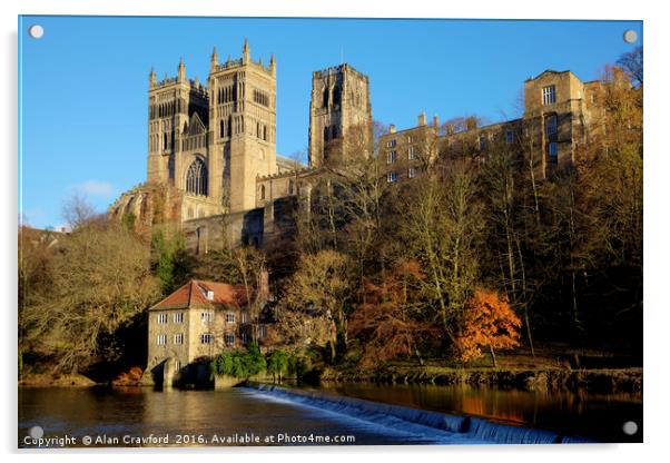 Durham Cathedral Acrylic by Alan Crawford
