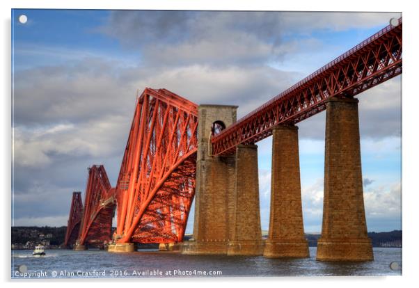 The Forth Railway Bridge, Scotland Acrylic by Alan Crawford