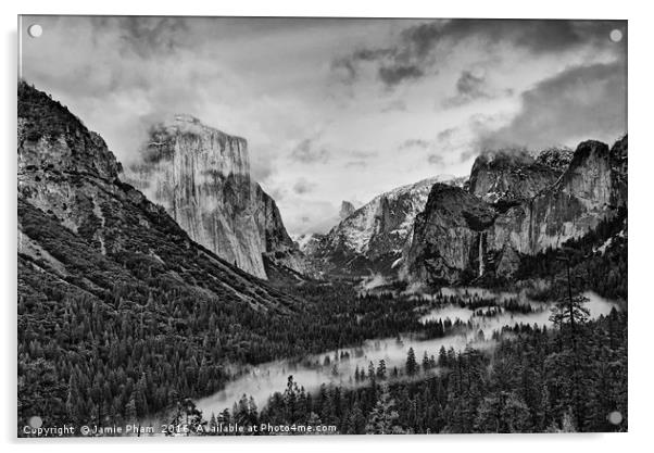 Dramatic View of Yosemite National Park. Acrylic by Jamie Pham