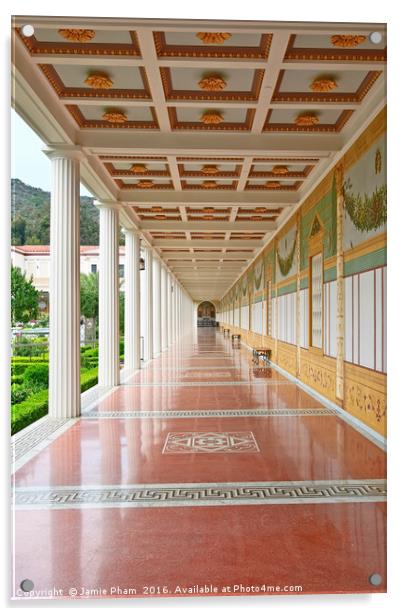 Getty Villa Covered Walkway Acrylic by Jamie Pham