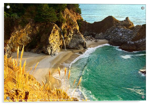 Magical McWay Falls Acrylic by Jamie Pham