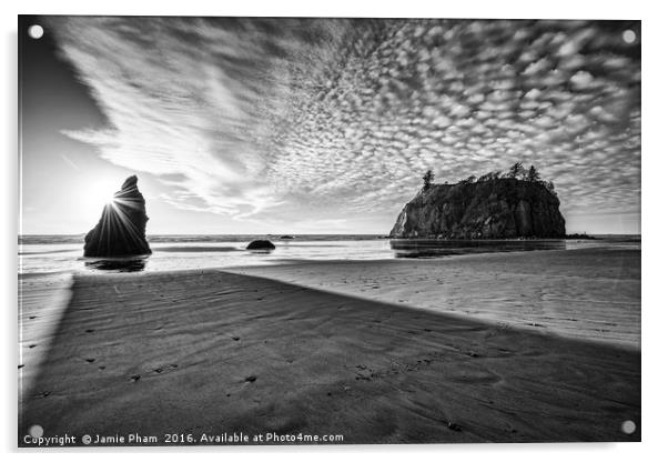 Second Beach in Olympic National Park located in W Acrylic by Jamie Pham