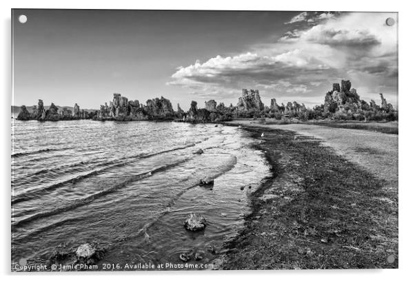 Beautiful view of the strange Tufa Towers of Mono  Acrylic by Jamie Pham