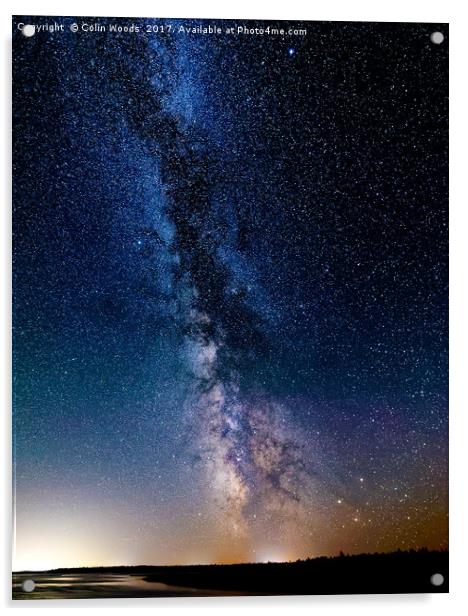 Milky ay over Kelly's Beach, New Brunswick Acrylic by Colin Woods