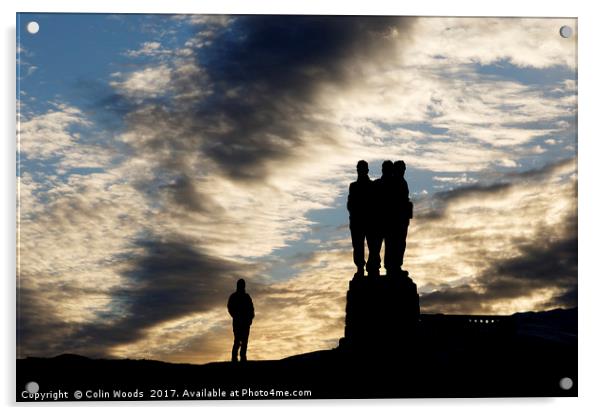 The Commando memorial at Spean Bridge in Scotland Acrylic by Colin Woods