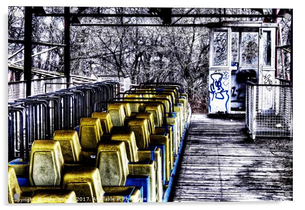 Abandoned Roller Coaster in Est Berlin's Spreepark Acrylic by Colin Woods