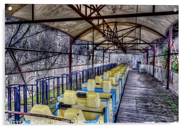 Abandoned Roller Coaster in Est Berlin's Spreepark Acrylic by Colin Woods