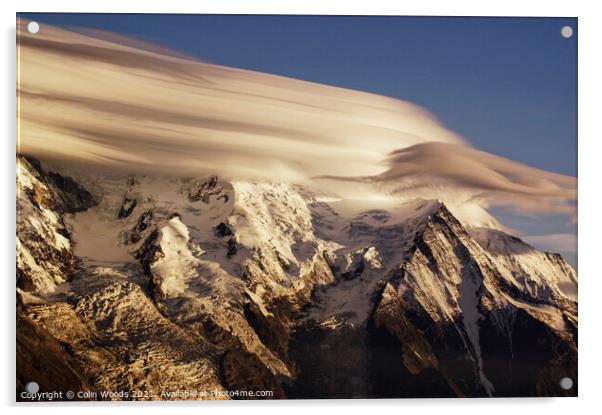 Clouds over Mont Blanc Acrylic by Colin Woods