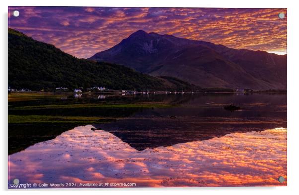 Loche Linnhe Reflection Acrylic by Colin Woods