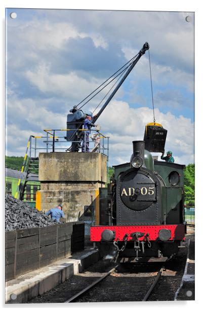 Steam Engine Loading Coal Acrylic by Arterra 