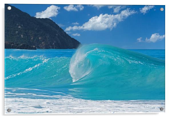 Big Wave in the Caribbean Sea Acrylic by Arterra 
