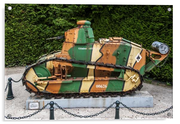 WWI Renault FT 17 Tank Acrylic by Arterra 