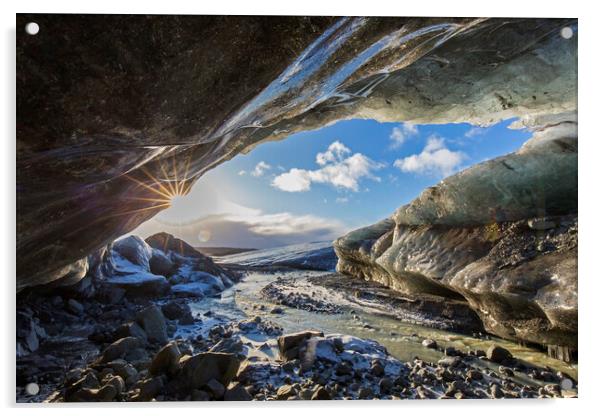 Crystal Ice Cave, Iceland Acrylic by Arterra 