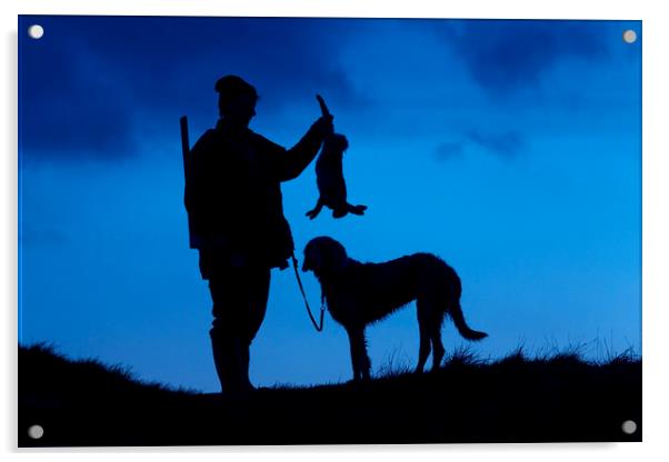 Hunter with Hunting Dog Acrylic by Arterra 