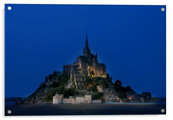 Mont Saint-Michel at Night Acrylic by Arterra 