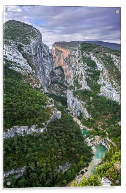 Point Sublime in the Gorges du Verdon, Provence Acrylic by Arterra 