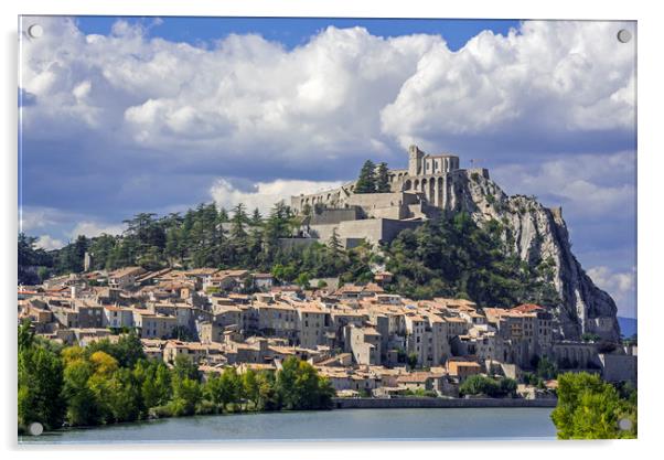 Citadel of Sisteron, Provence, France Acrylic by Arterra 