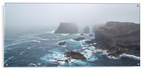 Rugged Coast of the Shetland Isles, Scotland Acrylic by Arterra 