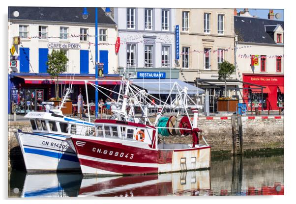 Port-en-Bessin-Huppain Harbour, Calvados, Normandy Acrylic by Arterra 